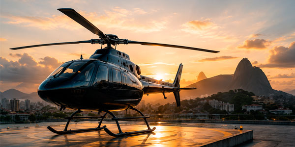 Helicóptero para fretamento JetNova no Rio de Janeiro