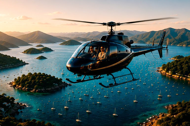 Fretamento de helicóptero do Rio de Janeiro para Búzios
