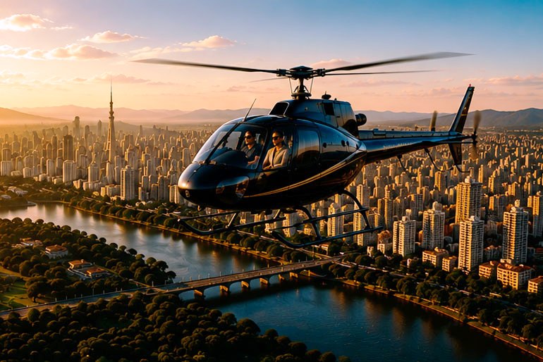 Fretamento de helicóptero do Rio de Janeiro para São Paulo