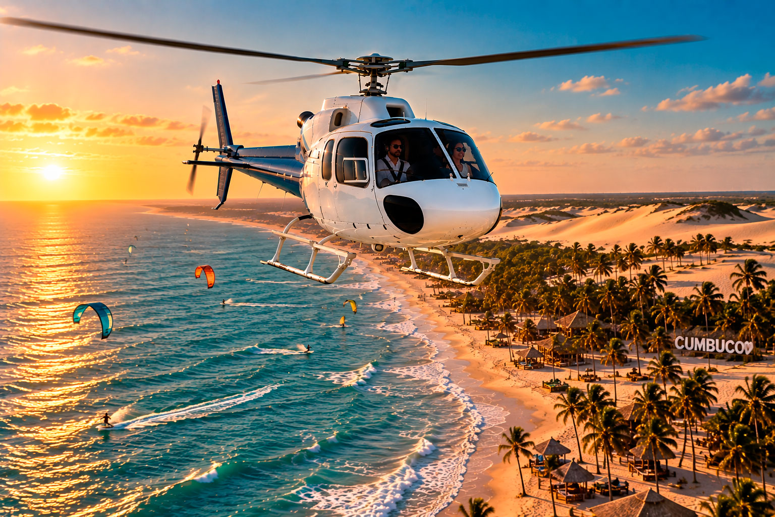 Transfer de helicóptero para Cumbuco em Caucaia