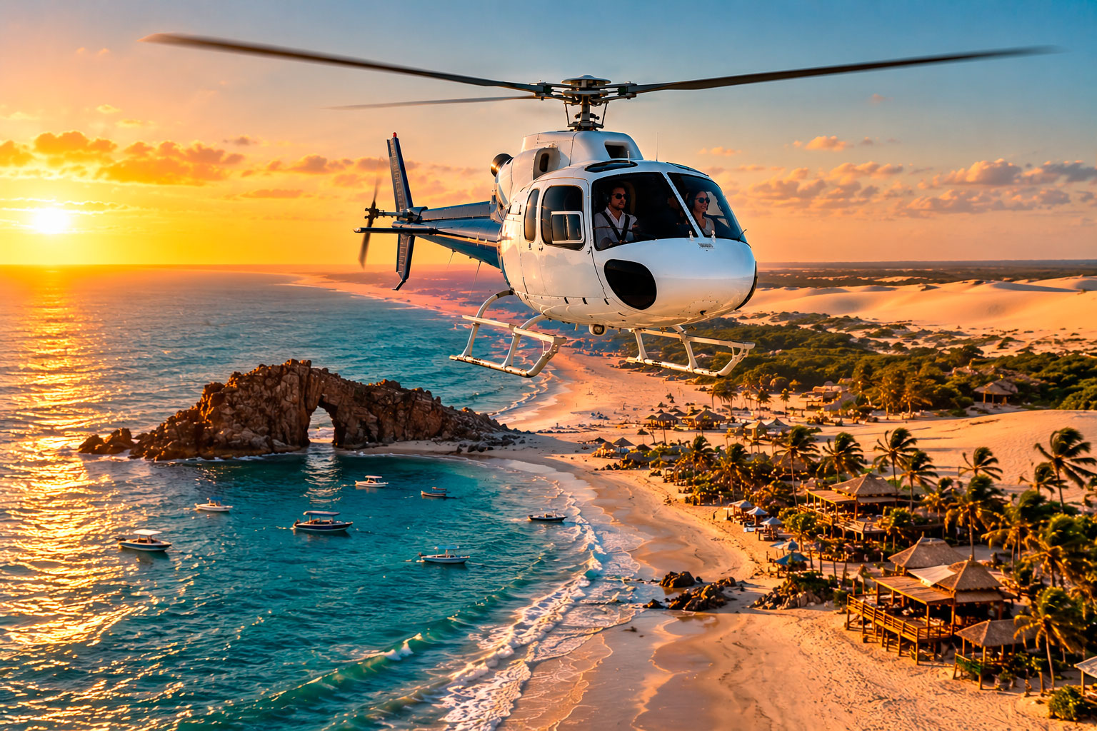 Transfer de helicóptero para Jericoacoara