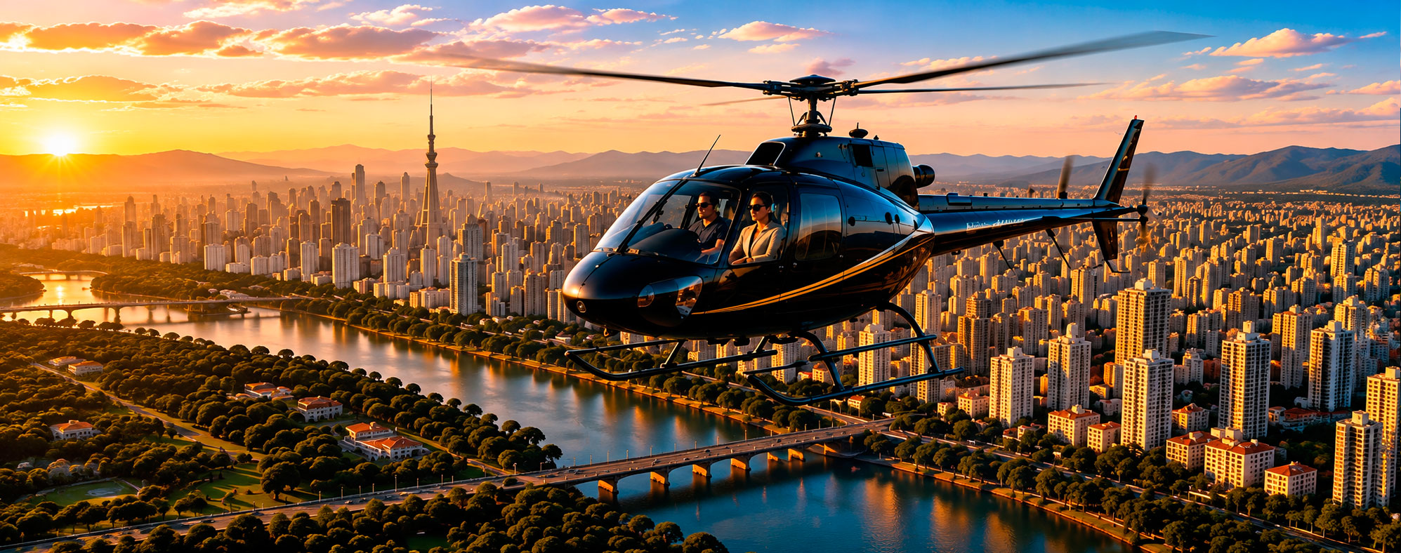Fretamento de helicóptero do Rio de Janeiro para São Paulo